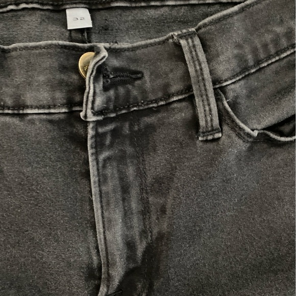 FRAME DENIM JEANS BLACK Le high skinny Size 32" - Picture 4 of 4